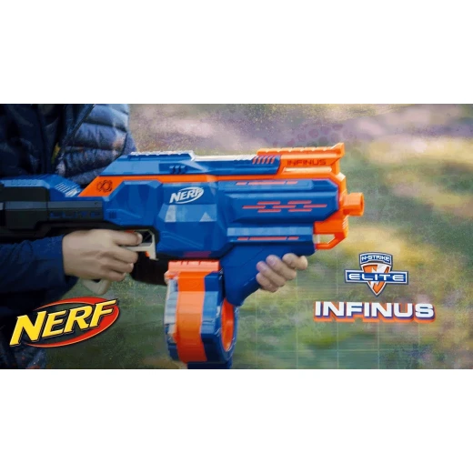 Nerf N-Strike Infinus Elite Toy Motorized Blaster with Speed-Load Technology, 30-Dart Drum - نيرف - Image 8