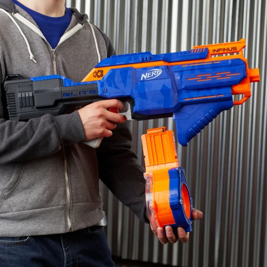 Nerf N-Strike Infinus Elite Toy Motorized Blaster with Speed-Load Technology, 30-Dart Drum - نيرف - Image 5