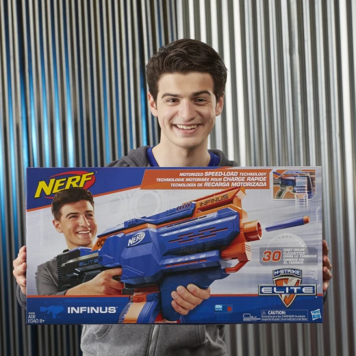 Nerf N-Strike Infinus Elite Toy Motorized Blaster with Speed-Load Technology, 30-Dart Drum - نيرف - Image 4