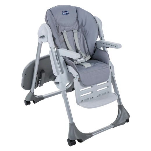 Chicco Polly Easy High Chair, 4 Wheels, Nature - تشيكو - Image 3