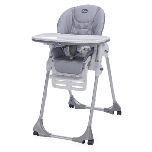 Chicco Polly Easy High Chair, 4 Wheels, Nature - تشيكو - Image 4