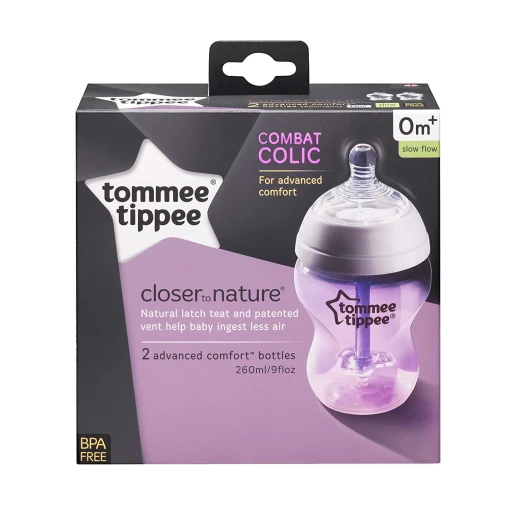 Tommee Tippee Advanced Comfort Bottles X2, 260 ml - تومي تيبي - Image 2