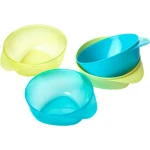 Tommee Tippee Easy Scoop Feeding Bowls x4 (Available in 2 Colors) - Green & Yellow - تومي تيبي
