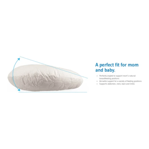 Dr Brown's Gia Angled Nursing Pillow with Cotton Cover - Grey Chevron - دكتور براونز - Image 3