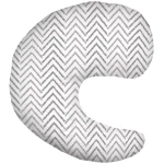 Dr Brown's Gia Angled Nursing Pillow with Cotton Cover - Grey Chevron - دكتور براونز