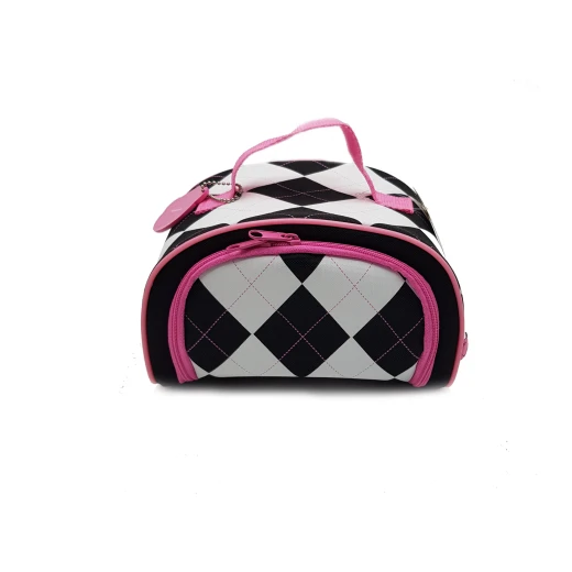Hallmark Argyle Lunch Box, White and Black