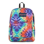 JanSport Superbreak Backpack, Red/Multi Hippie Days - جان سبورت