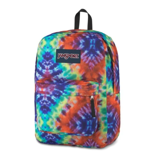 JanSport Superbreak Backpack, Red/Multi Hippie Days - جان سبورت - Image 3