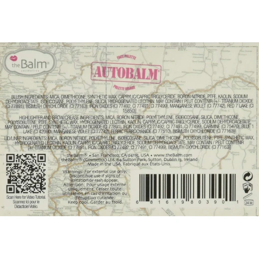 بالمر Autobalm كاليفورنيا باليت للوجه أحمر خدود ظلال عيون محدد العيون مجموعة مكياج الكل في واحد - ذا بالم - Image 2