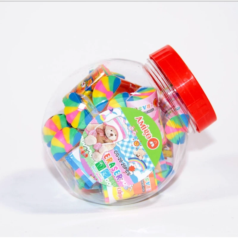 Amigo Rainbow Eraser, Pack of 20 pieces - أميجو