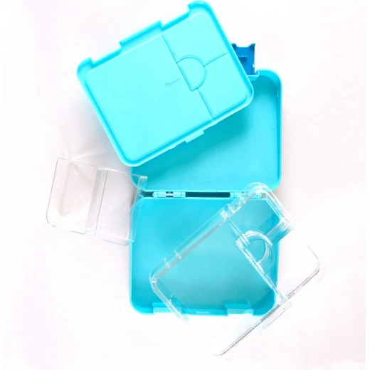 GenioWorld Bento Lunch Box 6 Compatment- Blue - جنيو ورلد - Image 2