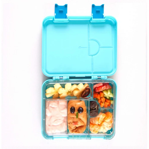 GenioWorld Bento Lunch Box 6 Compatment- Blue - جنيو ورلد - Image 7