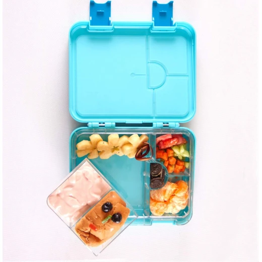 GenioWorld Bento Lunch Box 6 Compatment- Blue - جنيو ورلد - Image 8