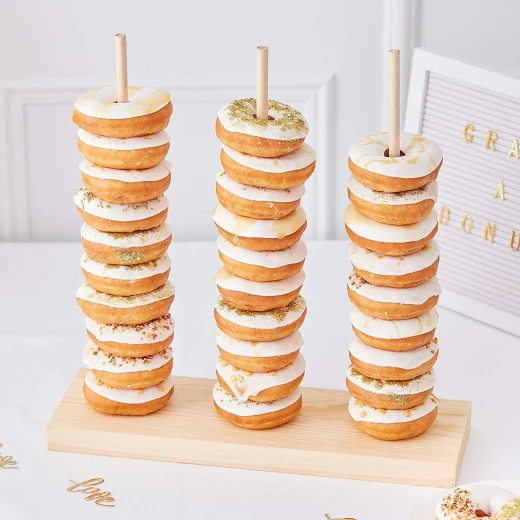 Ginger Ray - Donuts Cake Stand for Weddings & Parties 35 Donuts - Gold Wedding Ginger Ray - Donuts Cake Stand for Weddings & Parties 35 Donuts - Gold Wedding