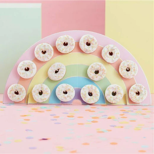Ginger Ray Rainbow Donut Wall Doughnut Party Wedding favor Display Treat Stand Decorate Ginger Ray Rainbow Donut Wall Doughnut Party Wedding favor Display Treat Stand Decorate