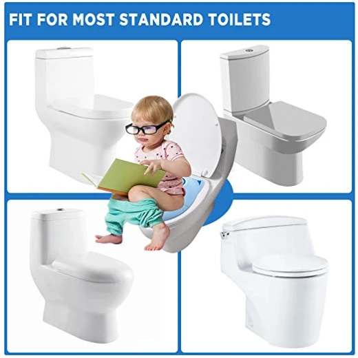 Gimars Upgrade Folding Large Non Slip Silicone Pads Travel Portable Reusable Toilet Potty Training Seat Covers Liners with Carry Bag for Babies, Toddlers and Kids - Image 9