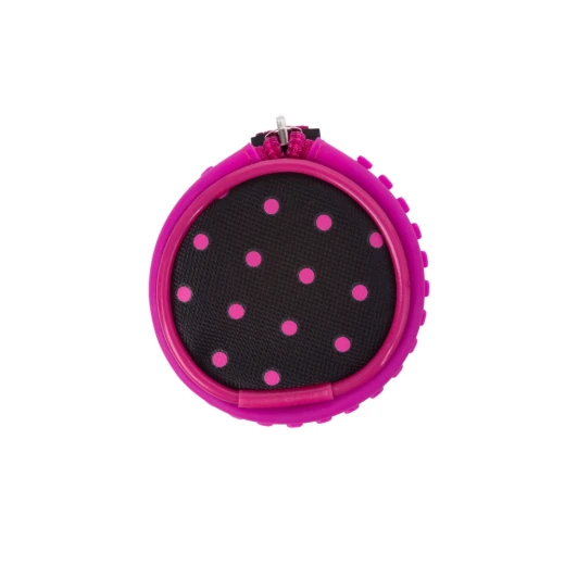 Creative Round School Pixel Pencil Case Fuchsia/black - بيكسي كرو - Image 3