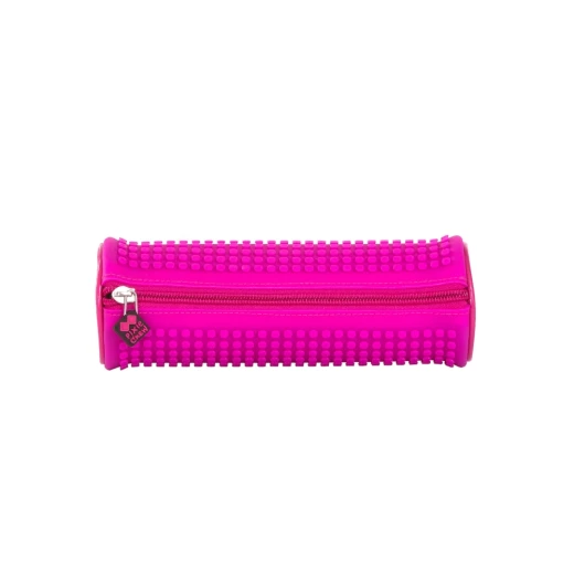 Creative Round School Pixel Pencil Case Fuchsia/black - بيكسي كرو - Image 2