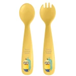 Zak Designs Toddlerific Toddler Fork and Spoon with Minions - زاك ديزاينز