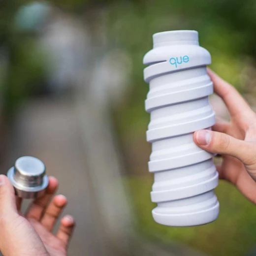 Que Collapsible Water Bottle, Cloudy Grey, 590 ml - كيو - Image 4