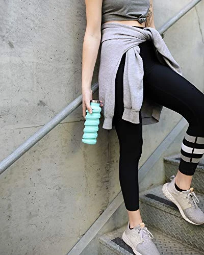 Que Collapsible Water Bottle, Misty Mint, 355 ml - كيو - Image 4