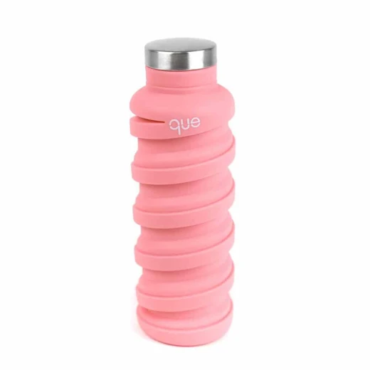 Que Collapsible Water Bottle, Coral Pink, 355 ml - كيو - Image 2