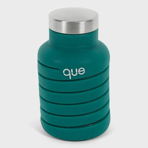 Que Collapsible Water Bottle, Forest Green, 590 ml - كيو - Image 3