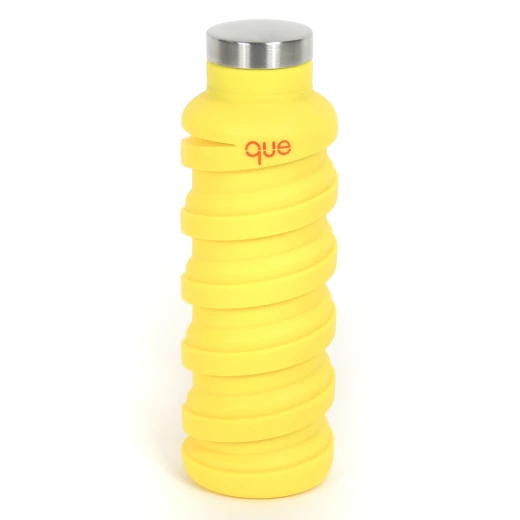 Que Collapsible Water Bottle, Citrus Yellow, 590 ml Que Collapsible Water Bottle, Citrus Yellow, 590 ml