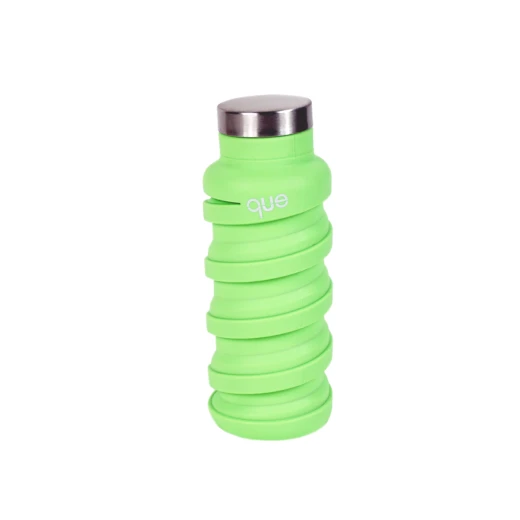 Que Collapsible Water Bottle, Key Lime Green, 590 ml Que Collapsible Water Bottle, Key Lime Green, 590 ml