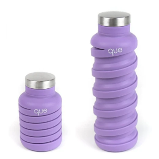 Que Collapsible Water Bottle, Violet Purple, 355 ml Que Collapsible Water Bottle, Violet Purple, 355 ml
