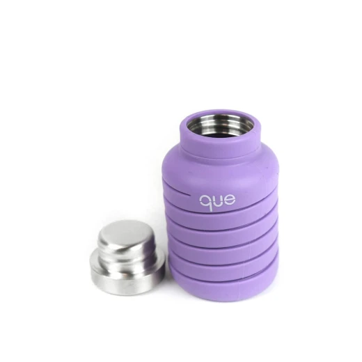Que Collapsible Water Bottle, Violet Purple, 355 ml - كيو - Image 4