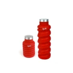 Que Collapsible Water Bottle, Bonfire Red, 590 ml - كيو