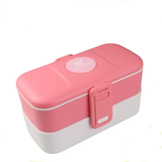 Look Back Lunch Box for Kids Adults, 2 layers, Leak Proof, FDA Approved, Pink Look Back Lunch Box for Kids Adults, 2 layers, Leak Proof, FDA Approved, Pink