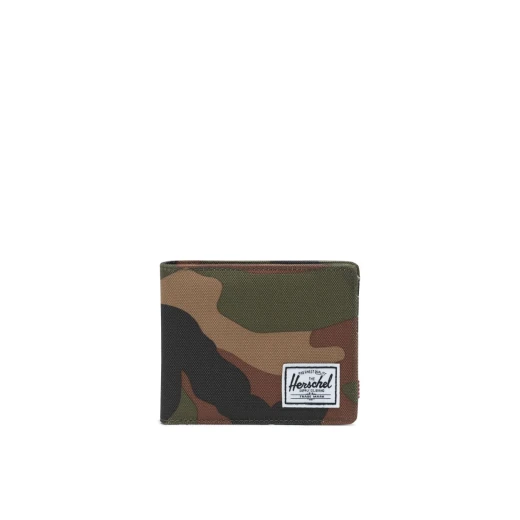 Herschel Roy + Coin RFID Color: Woodland Camo Herschel Roy + Coin RFID Color: Woodland Camo