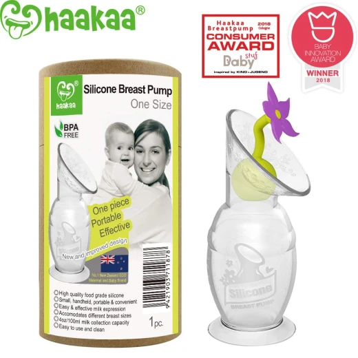 Haakaa Manual Breast Pump with Stopper 4oz/100ml