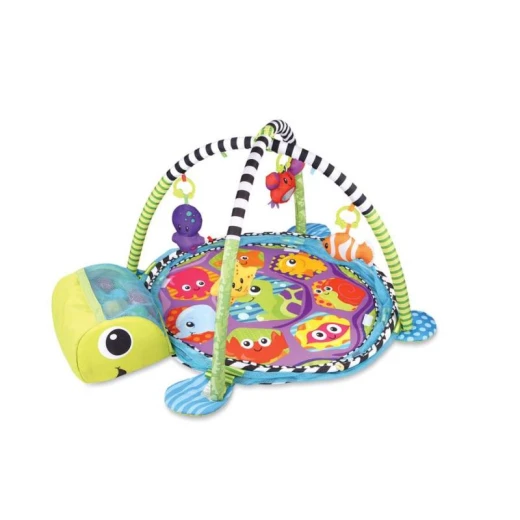 3 in 1 Baby Play Mat with Ball Pool, Turtle - Image 6