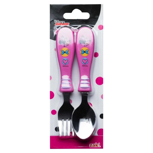 Zak Designs Minnies Happy Helpers Easy Grip Flatware 2 pc Zak Designs Minnies Happy Helpers Easy Grip Flatware 2 pc