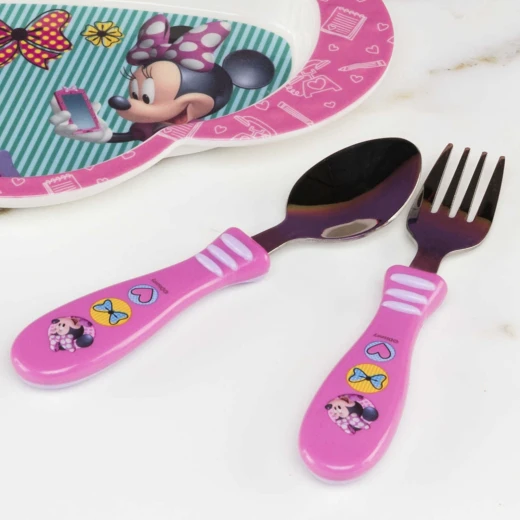 Zak Designs Minnies Happy Helpers Easy Grip Flatware 2 pc - زاك ديزاينز - Image 2