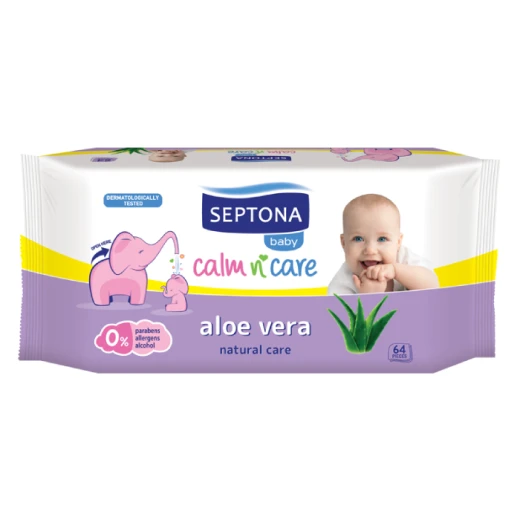 Septona Baby Wipes Aloe Vera, 64 pieces Septona Baby Wipes Aloe Vera, 64 pieces