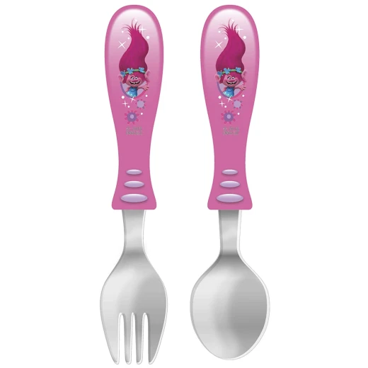 Zak Designs Trolls Movie Easy Grip Flatware 2pc