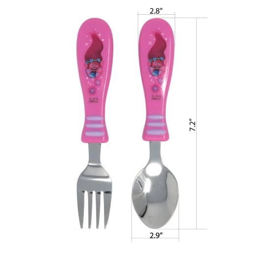 Zak Designs Trolls Movie Easy Grip Flatware 2pc - زاك ديزاينز - Image 3