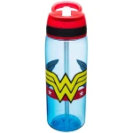 Zak Designs DC Comics Water Bottles, Tritan Straw, Wonder Woman - زاك ديزاينز
