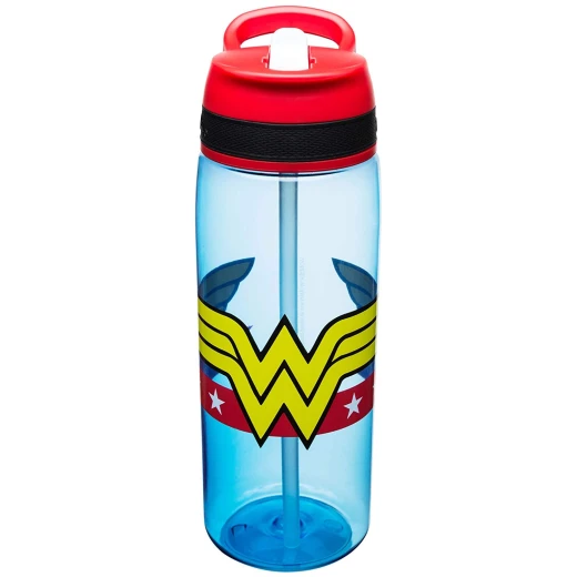 Zak Designs DC Comics Water Bottles, Tritan Straw, Wonder Woman Zak Designs DC Comics Water Bottles, Tritan Straw, Wonder Woman