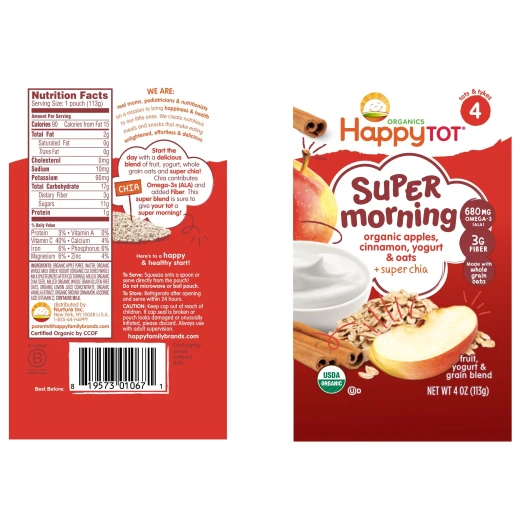Happy Tot Morning Apple, Cinnamon, Yogurt and Oats - هابي توت - Image 2