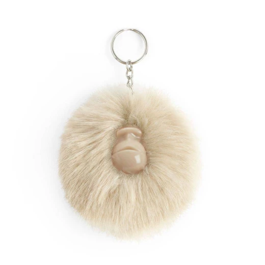 POMPOM MONKEY(10) Silver Beige