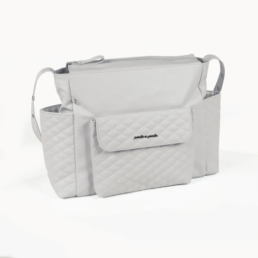 Pasito a Pasito Inés Grey Faux Leather Pushchair Bag - باسيتو اه  باسيتو - Image 6