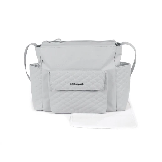 Pasito a Pasito Inés Grey Faux Leather Pushchair Bag Pasito a Pasito Inés Grey Faux Leather Pushchair Bag
