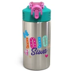 Zak JoJo Siwa 15.5oz Stainless Steel Water Bottle Green/Pink - زاك ديزاينز