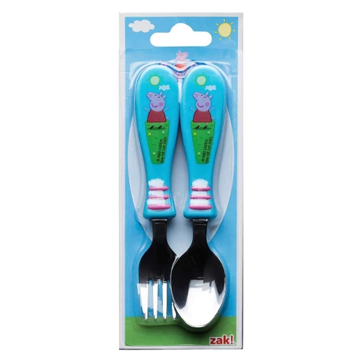 Zak Peppa Pig 2 pieces Flatware Set for Kids - زاك ديزاينز - Image 3