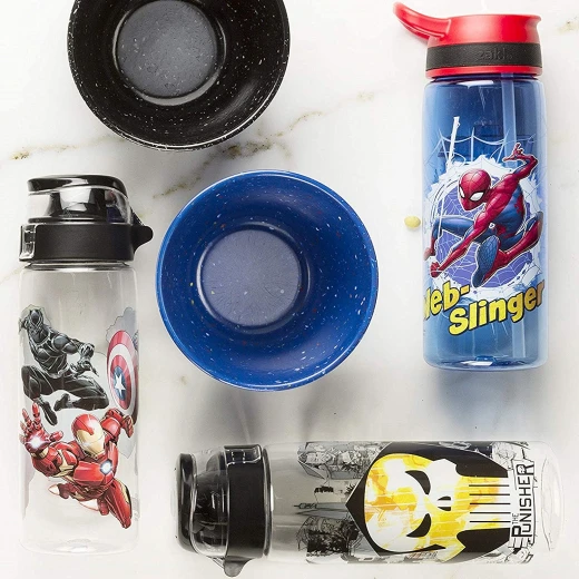 Zak Designs Marvel Comics Water Bottle 25oz, Spider-Man - زاك ديزاينز - Image 2